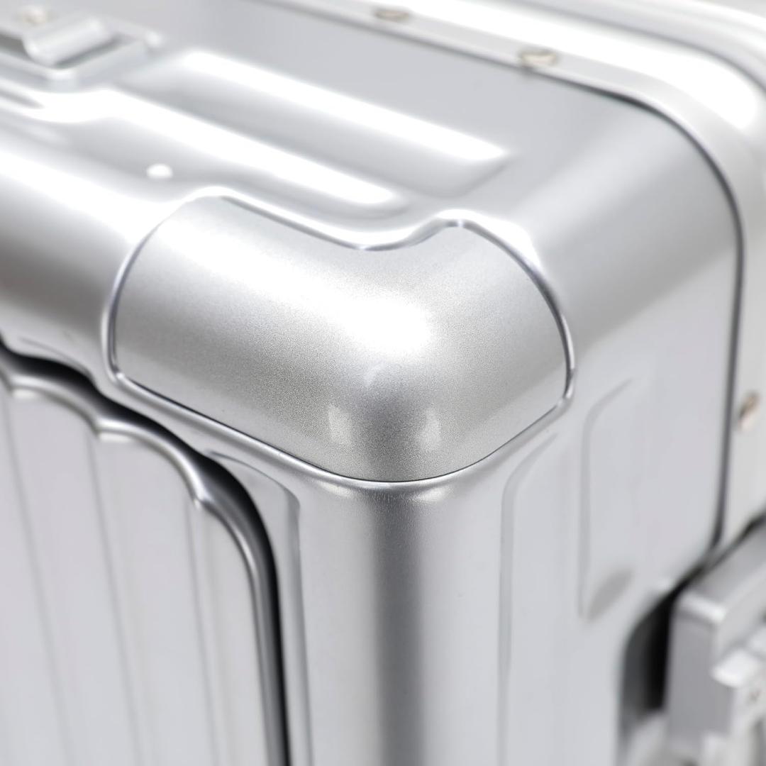 高機能‼️ スーツケース ストッパー付　シルバー フロントオープン　Mサイズ