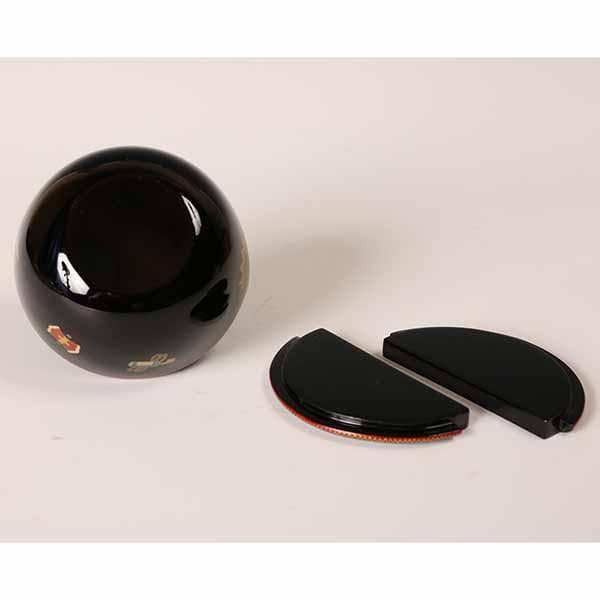 弦付宝尽蒔絵茶器　井筒英文　【茶道具】