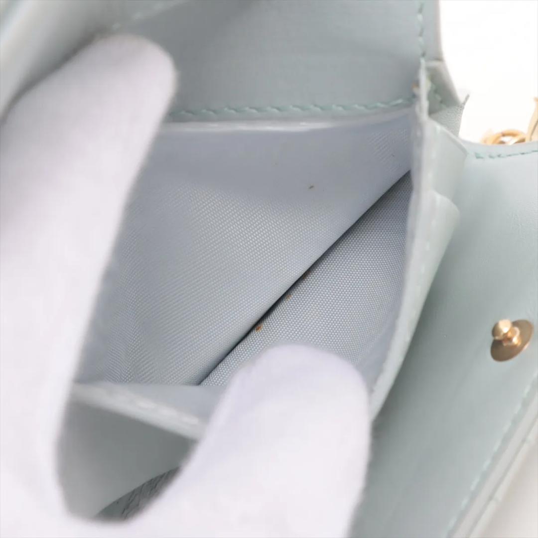 Dior 三つ折り財布 レディディオール カナージュ パテントレザー ディオール