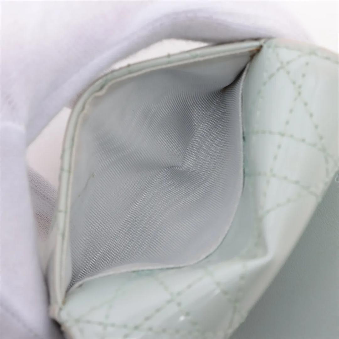 Dior 三つ折り財布 レディディオール カナージュ パテントレザー ディオール