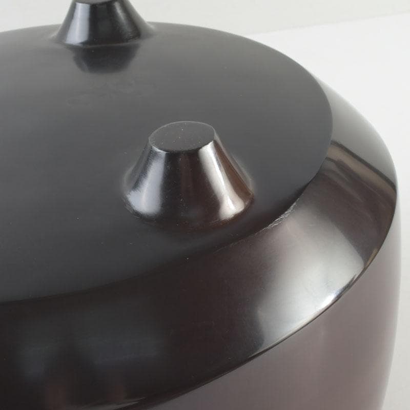 茶道具　鋳師　源斉造　鋳銅　面取風炉　共箱　V　9451A