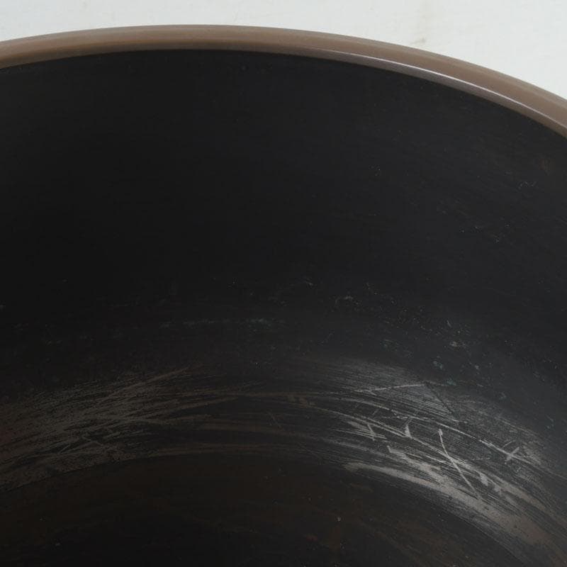 茶道具　鋳師　源斉造　鋳銅　面取風炉　共箱　V　9451A