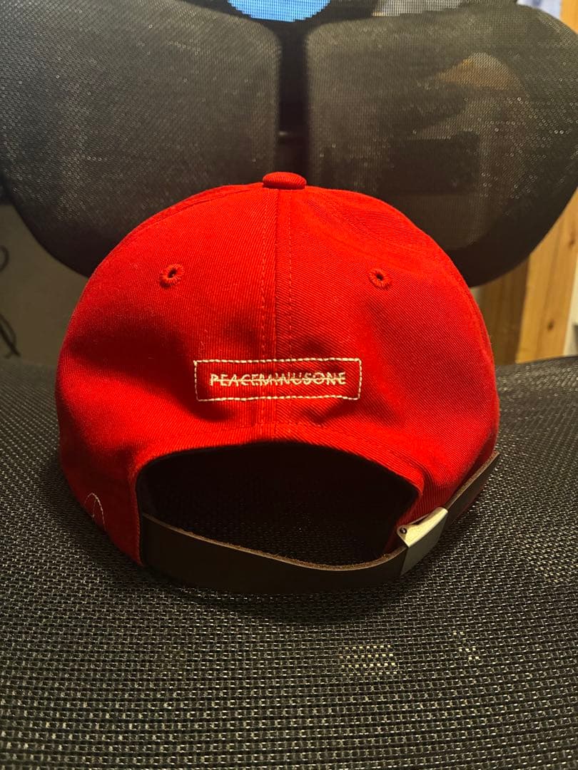 帽子 peaceminusone BALL CAP #1 RED
