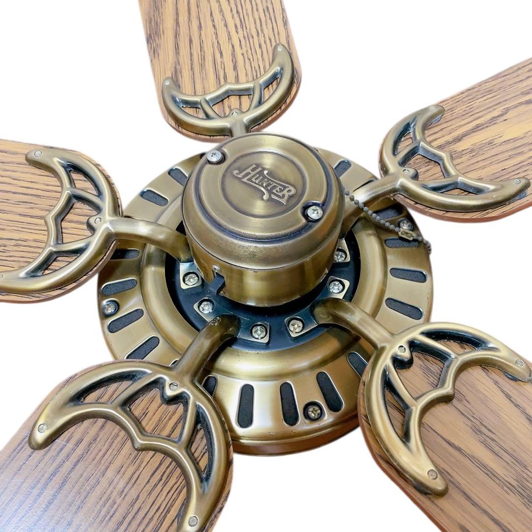 【ライダーマン】シーリングファン 5枚 羽根 木製 ブラウン 茶