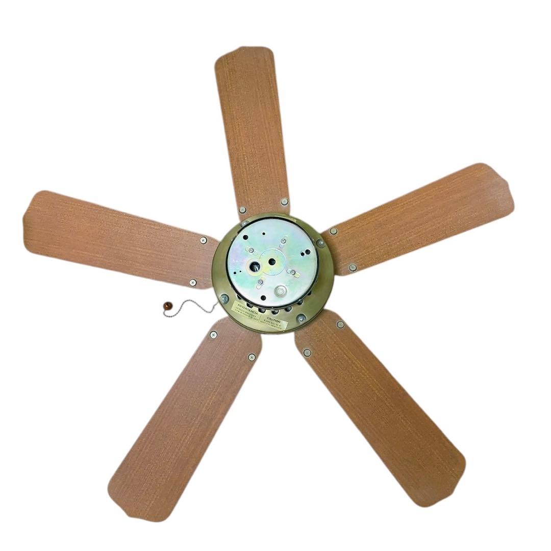 【ライダーマン】シーリングファン 5枚 羽根 木製 ブラウン 茶