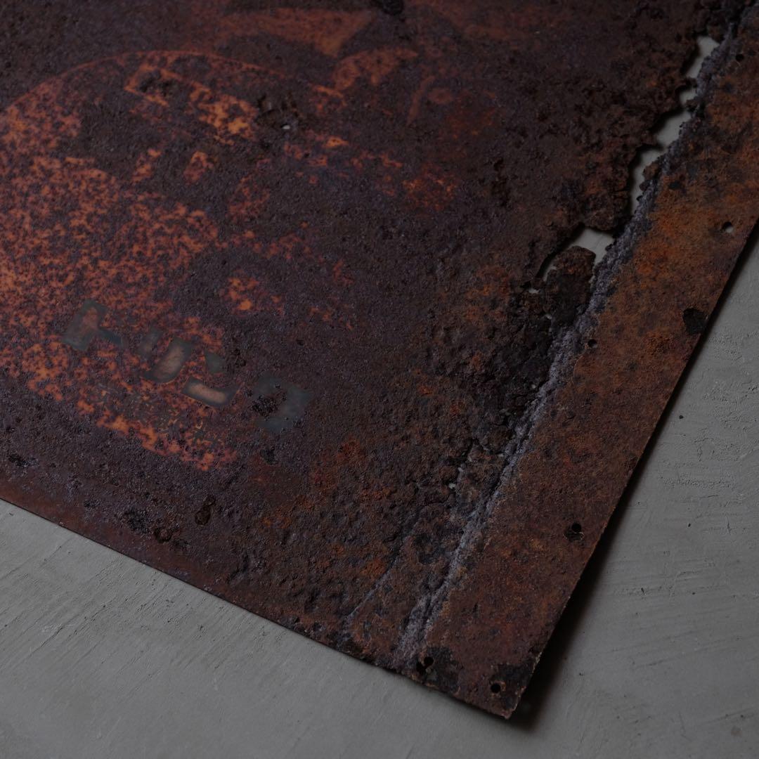 古い鉄看板 オロナミンC　アイアン 絵画 昭和レトロ ヴィンテージ 古道具 骨董