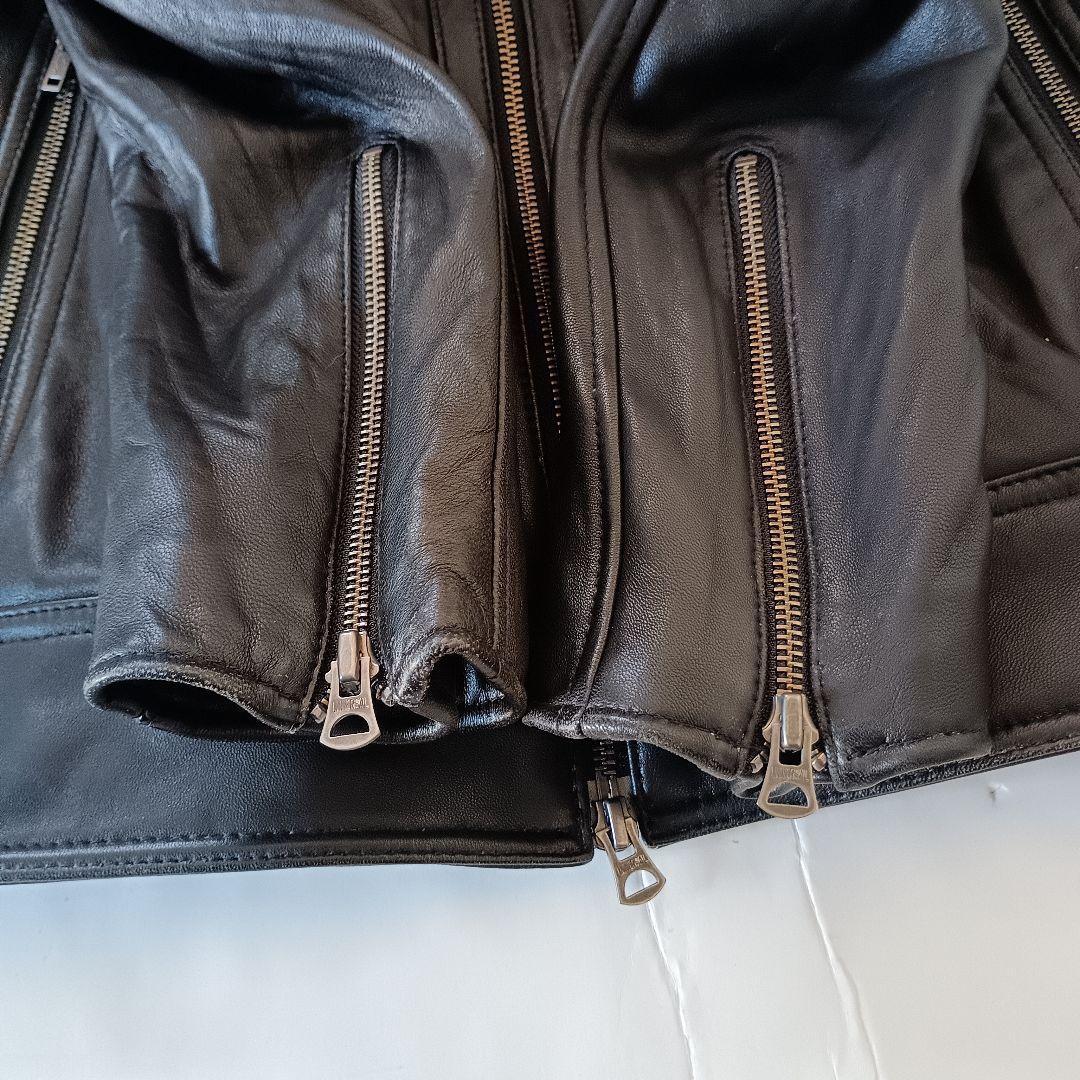 美品✦Jackrose ジャックローズ ファー付　ラクーン ライダース 黒