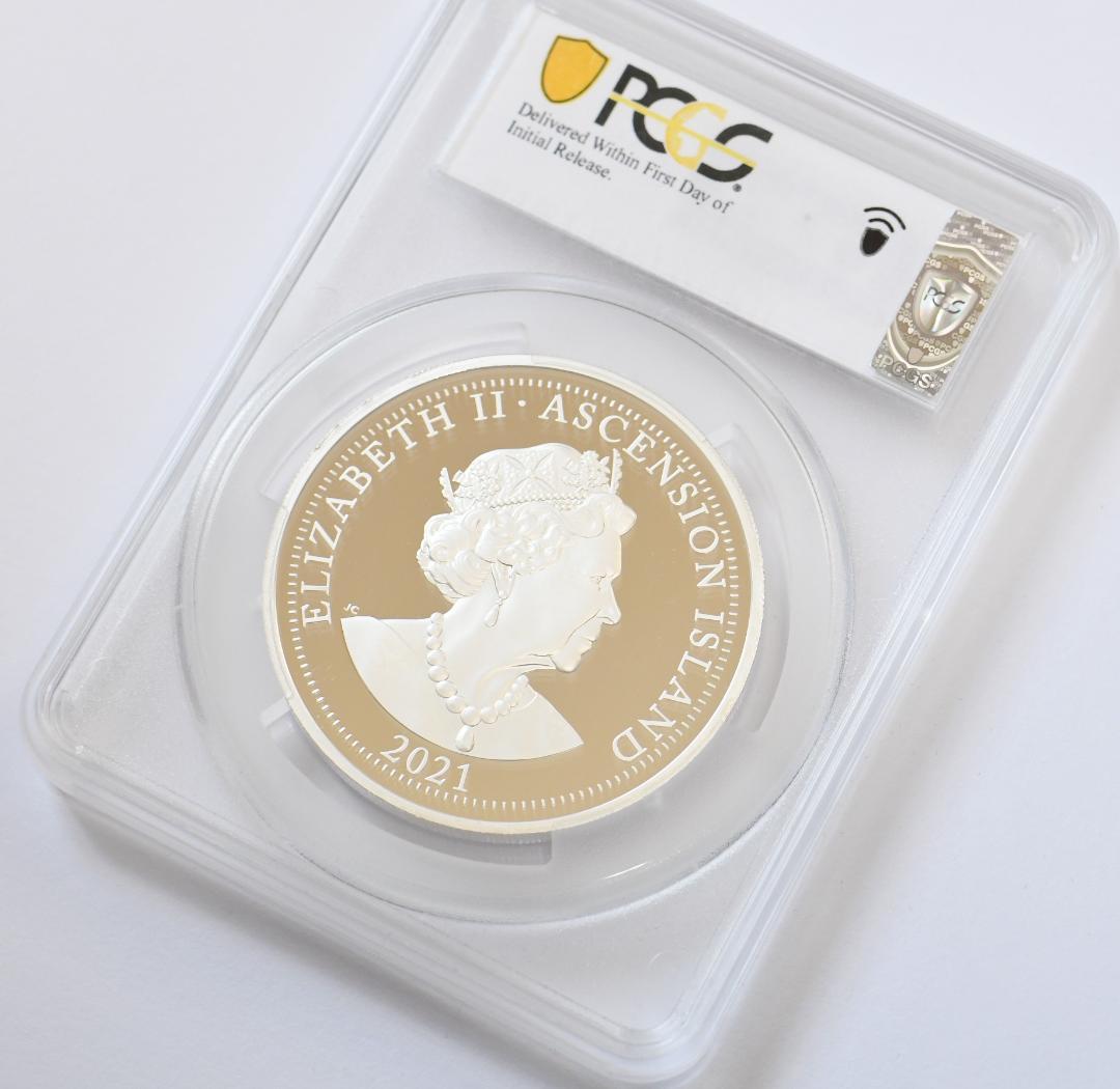 2021 アセンション島5オンス銀貨ダイアナ妃PCGS PR70DCAM FDI