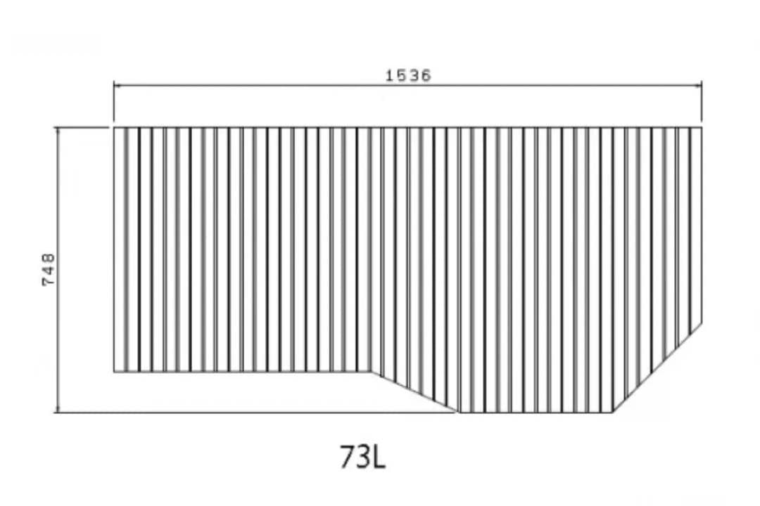 お値下トクラス(旧 ヤマハリビングテック)バスルーム用巻きフタ73L 新品未使用