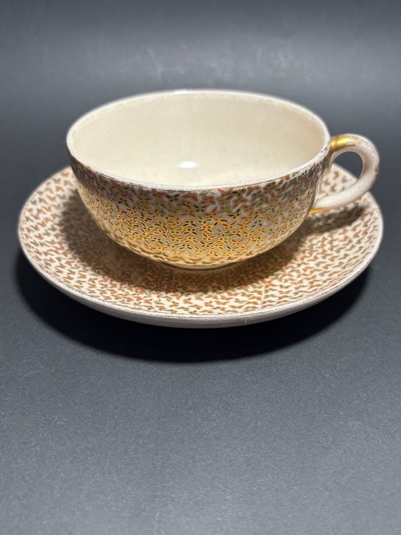 薩摩焼　カップ&ソーサー　里帰り品