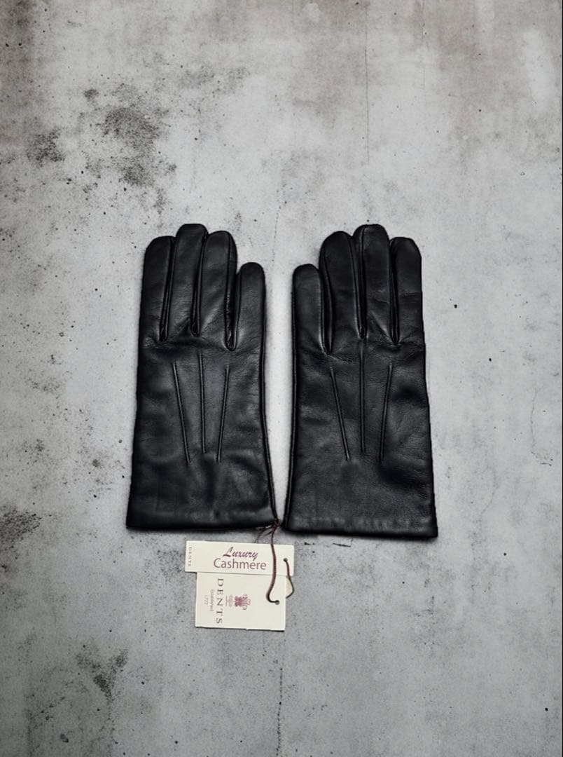 新品DENTSデンツ レザーグローブ 9 革手袋 カシミヤ