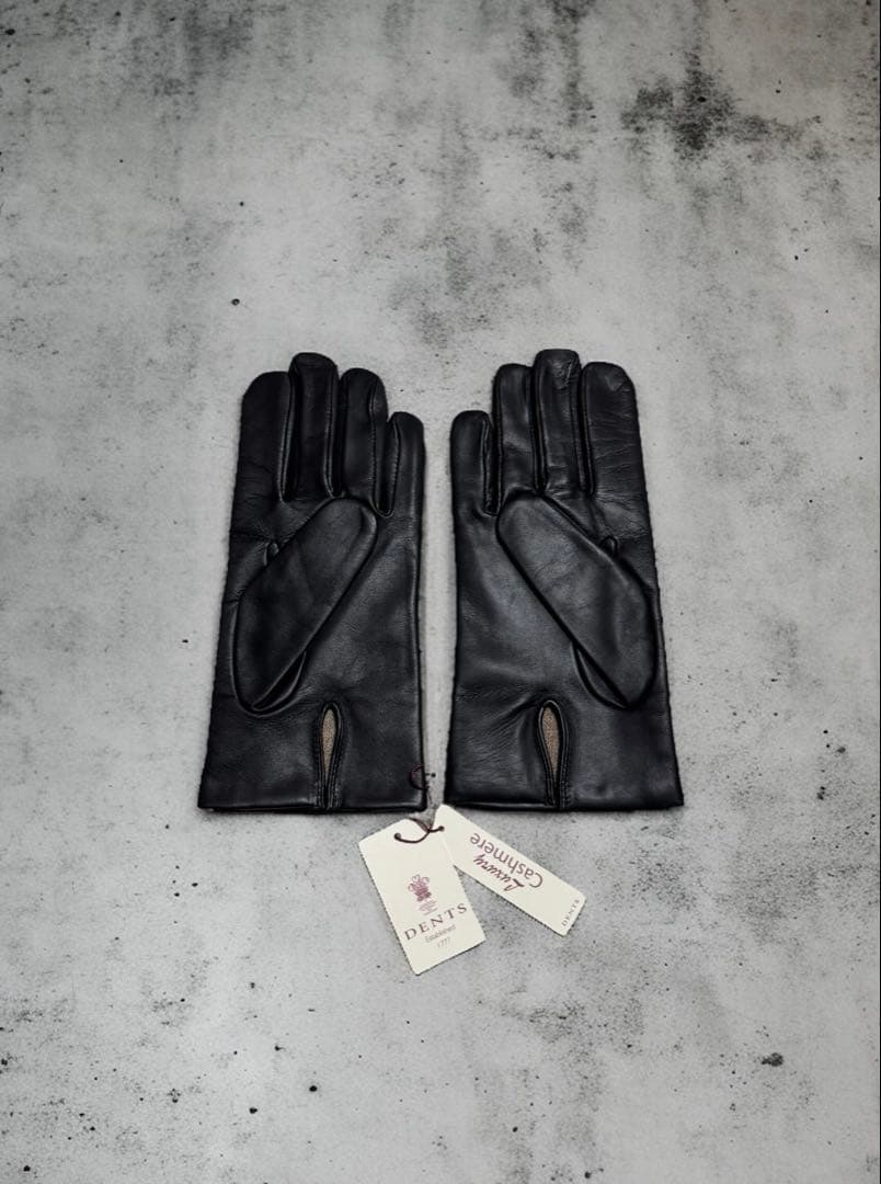 新品DENTSデンツ レザーグローブ 9 革手袋 カシミヤ
