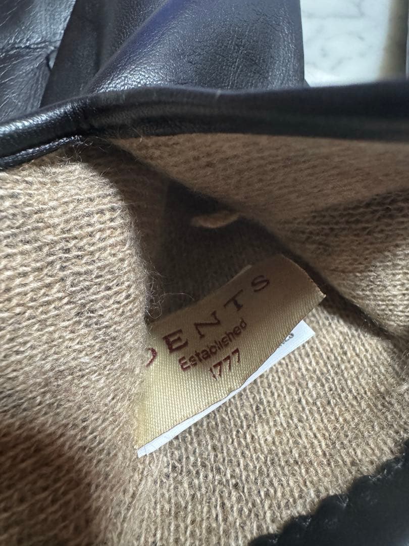 新品DENTSデンツ レザーグローブ 9 革手袋 カシミヤ