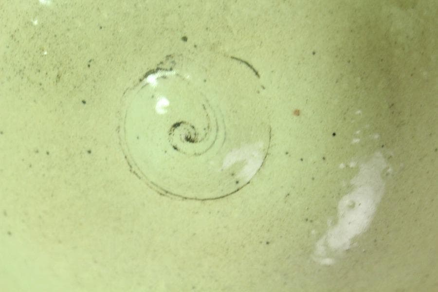 茶道具 平野英雄作 色絵茶碗 未使用 共箱(K-A668)