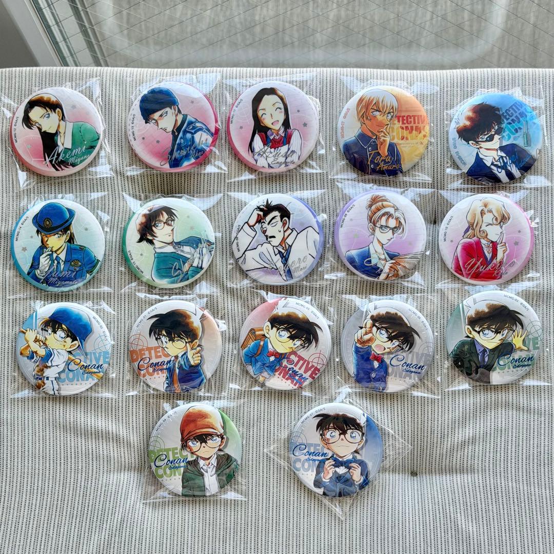 名探偵コナン KAYOU 中国限定 江戸川コナン 缶バッジセット 17點