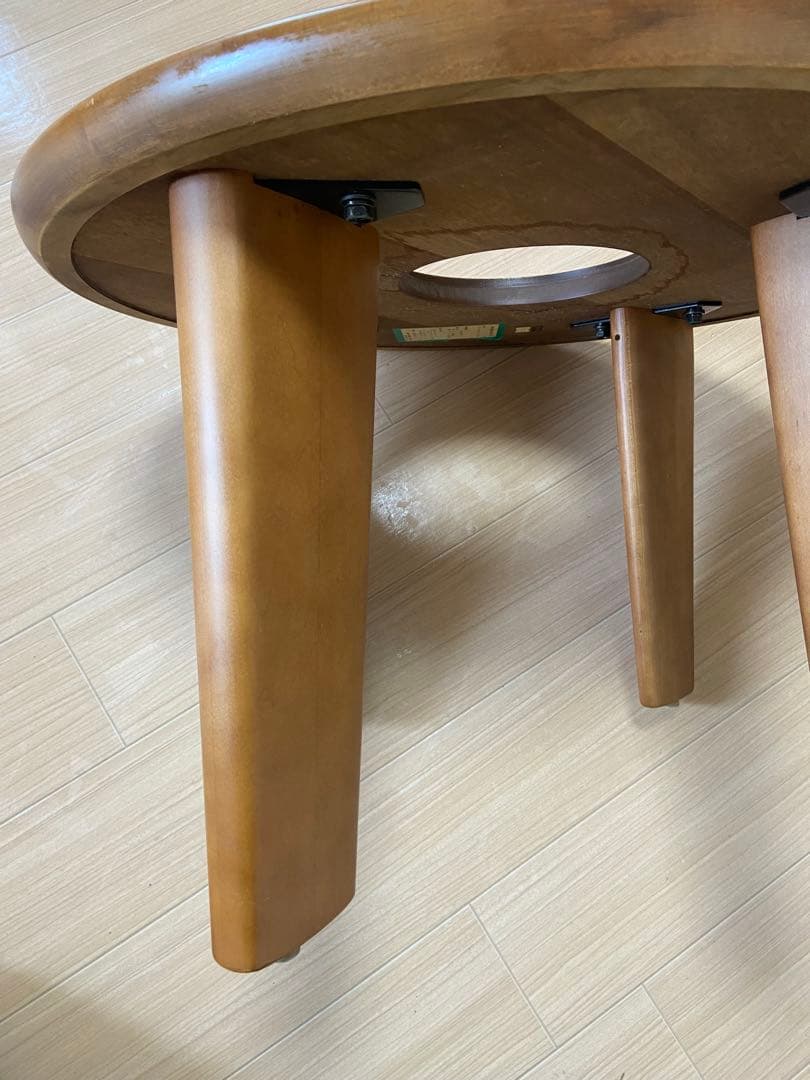 maruni マルニ木工　ちゃぶ台　ガラス　座卓　丸テーブル　円卓　サイド