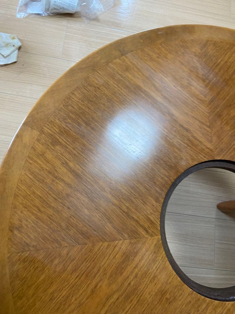 maruni マルニ木工　ちゃぶ台　ガラス　座卓　丸テーブル　円卓　サイド
