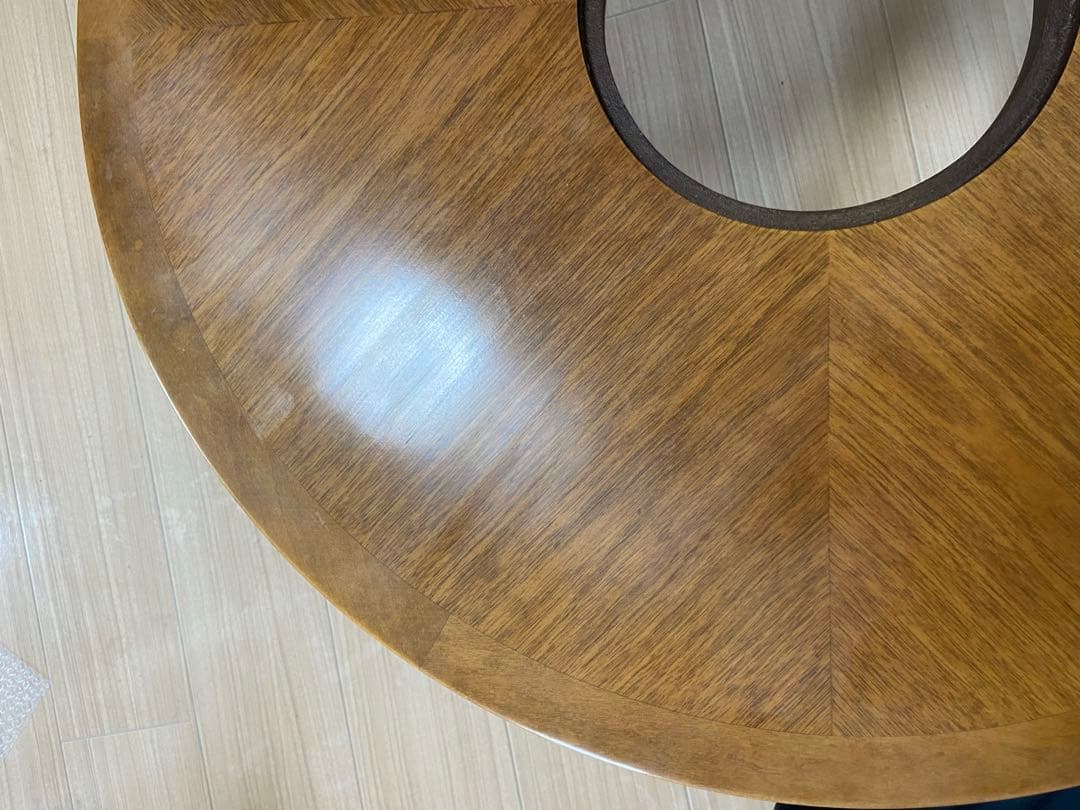 maruni マルニ木工　ちゃぶ台　ガラス　座卓　丸テーブル　円卓　サイド