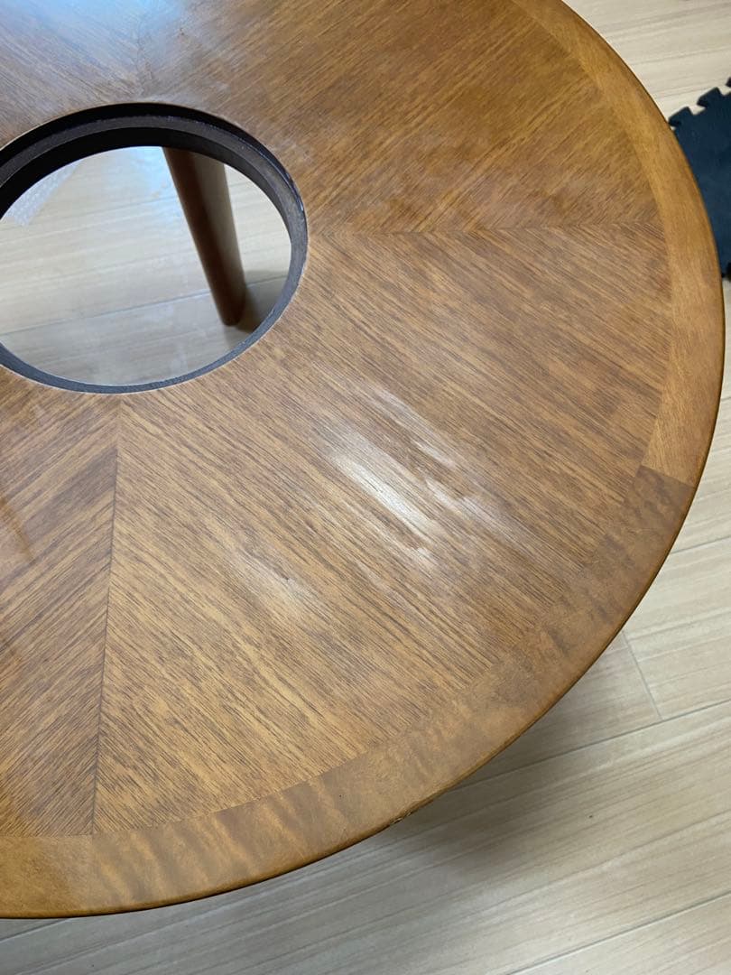 maruni マルニ木工　ちゃぶ台　ガラス　座卓　丸テーブル　円卓　サイド