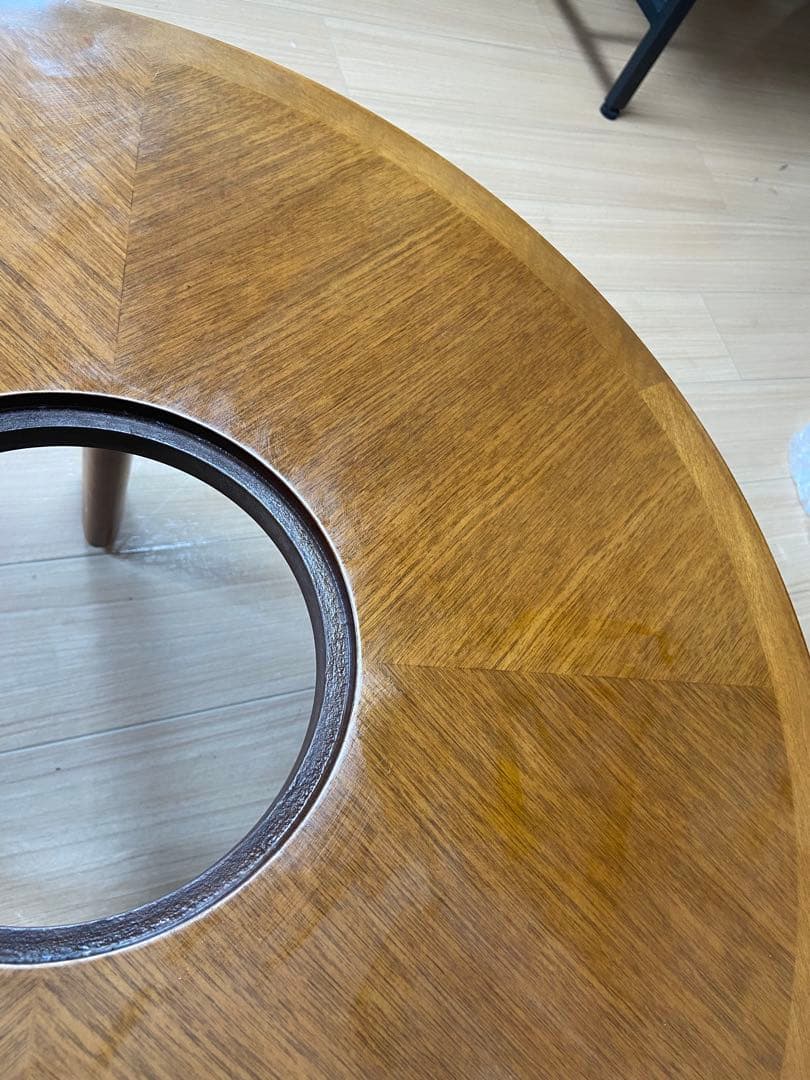 maruni マルニ木工　ちゃぶ台　ガラス　座卓　丸テーブル　円卓　サイド