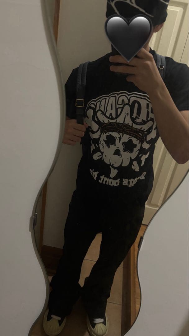 Glogang スカル Tシャツ ブラック S