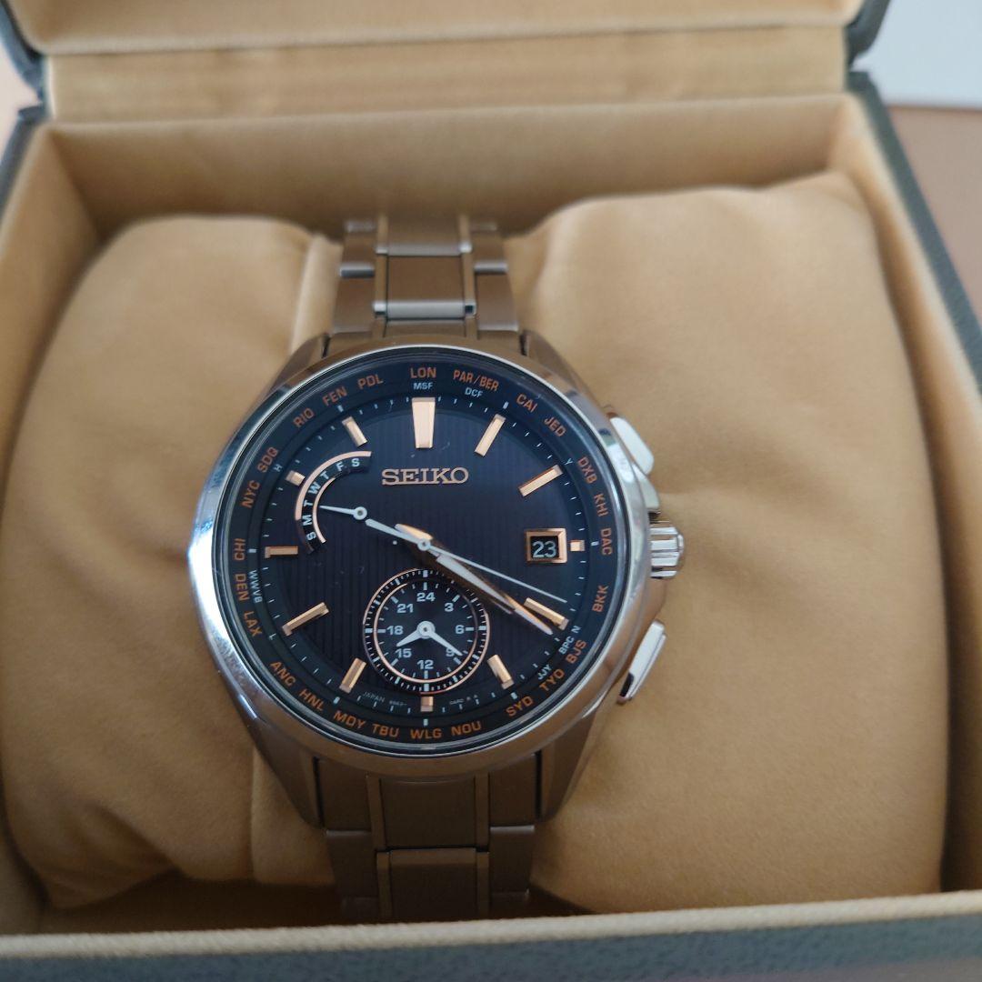 SEIKO セイコーブライツ 電波ソーラー チタン 8B63−OAVO