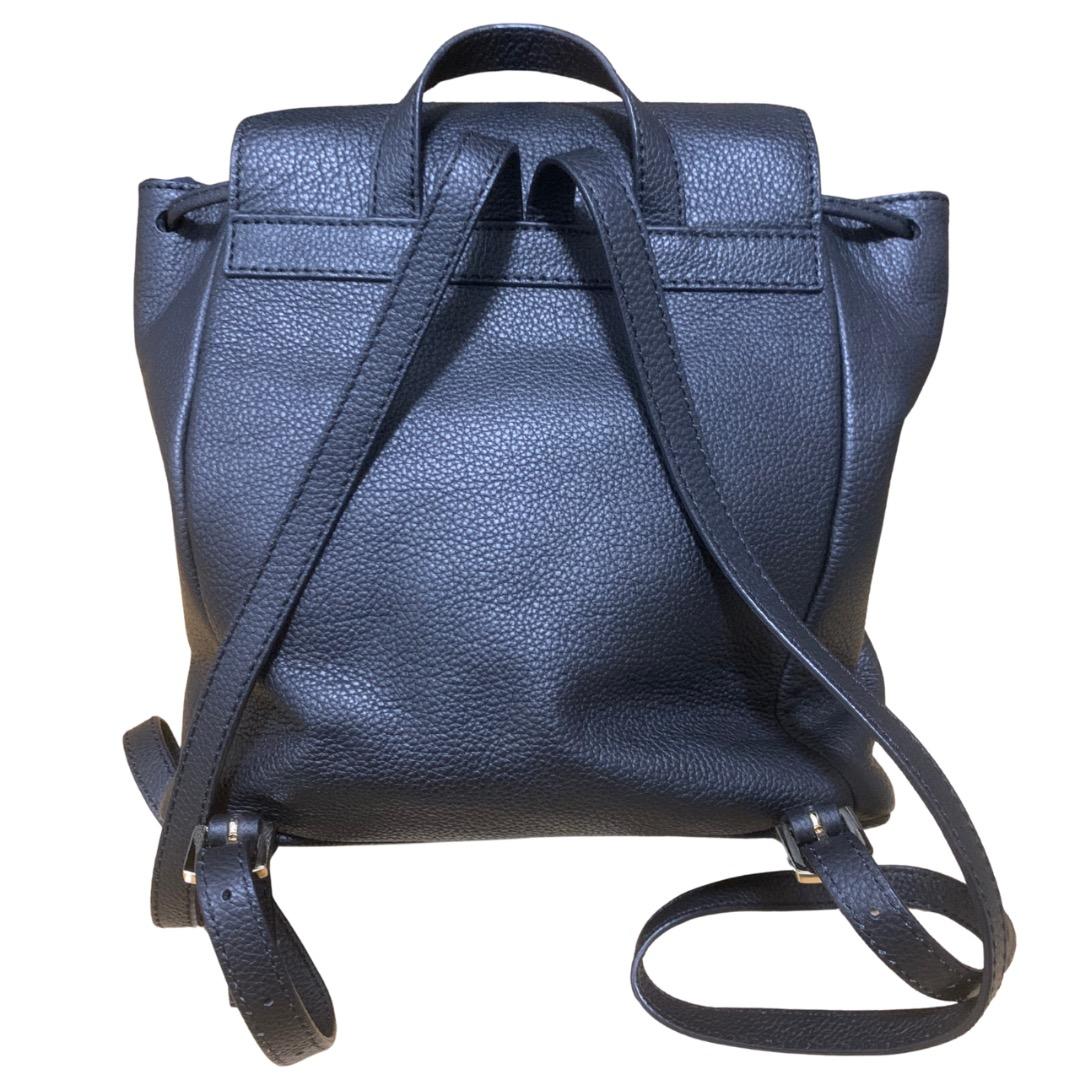 【極美品】FURLA 黒 レザー リュックサック バッグ