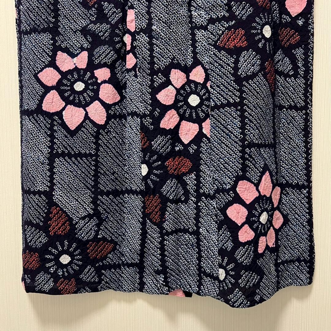 KL3167 有松鳴海絞り 浴衣 身丈153cm 夏着物 木綿