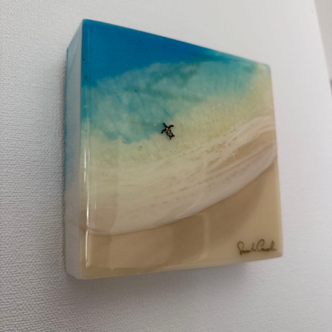 サラカードル　Sarah Caudle　原画 レジンアート④ タートル 6×6