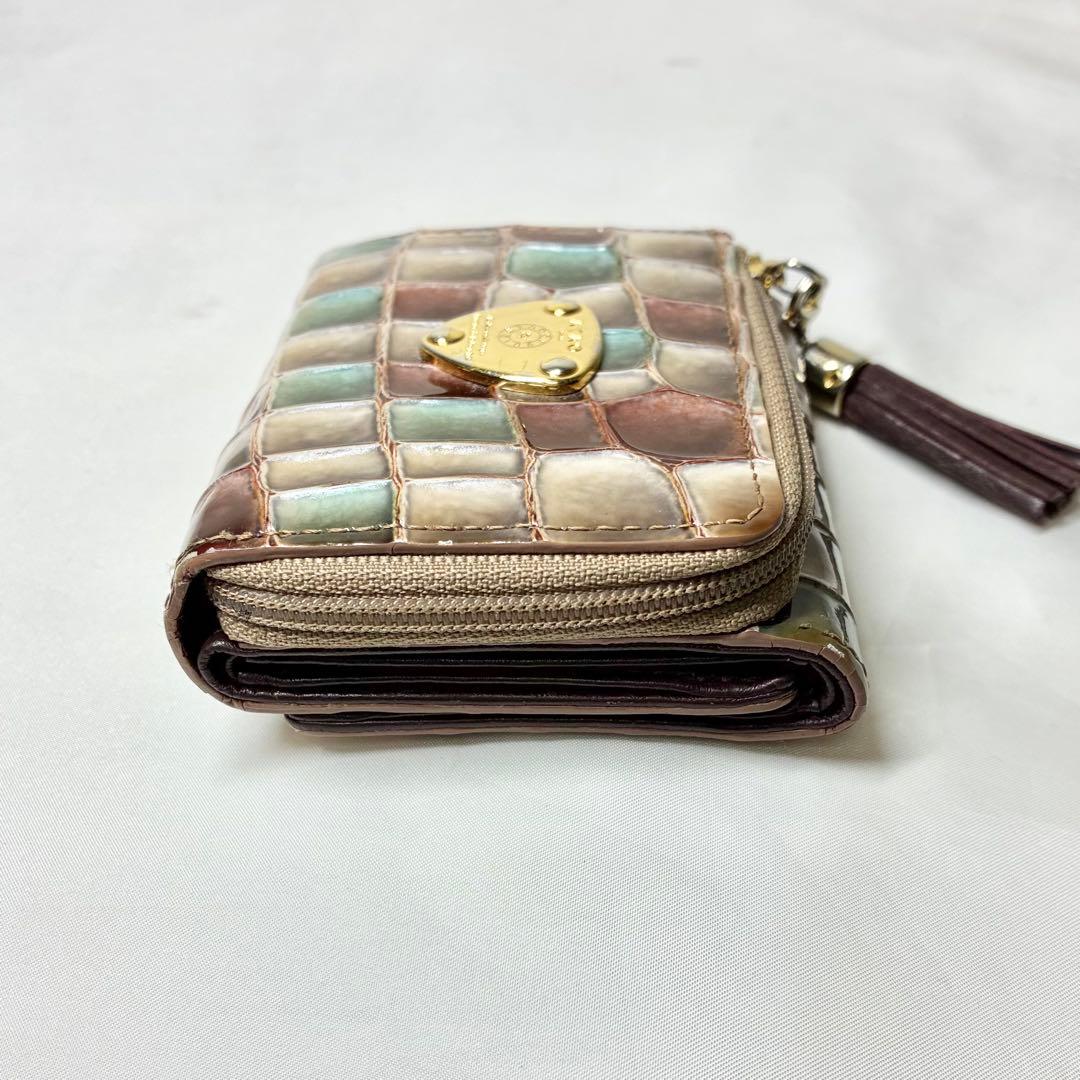 【人気】　アタオ　ワルツ　ヴィトロ　3つ折り財布　コンパクトウォレット　フリンジ