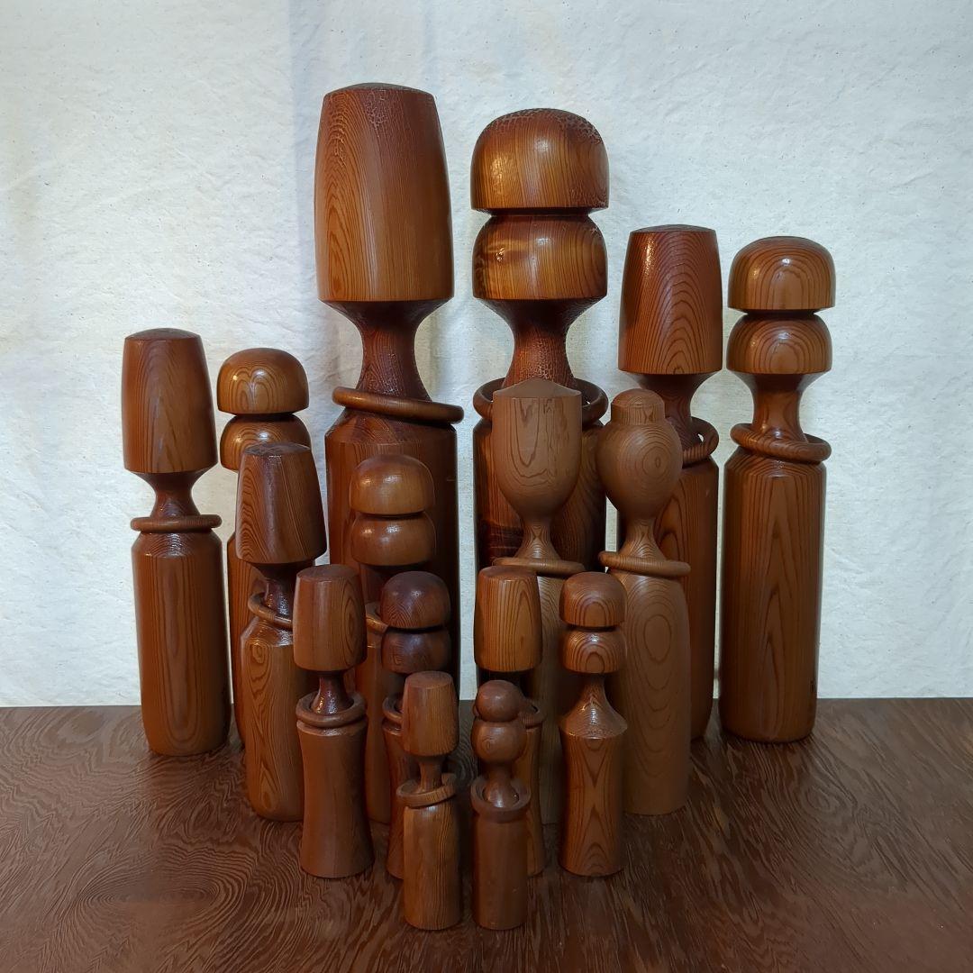 屋久杉　夫婦こけし人形