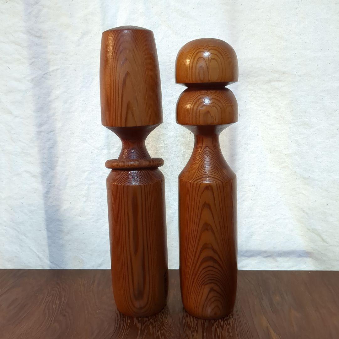 屋久杉　夫婦こけし人形