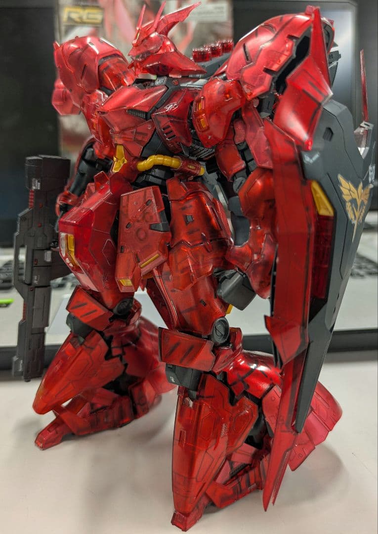 RG サザビー　塗装品　メカニカルコアメッキ風
