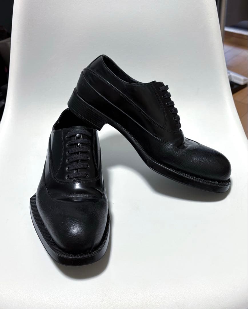 名作 プラダ12AW ラバーソールドレスシューズ6 美品