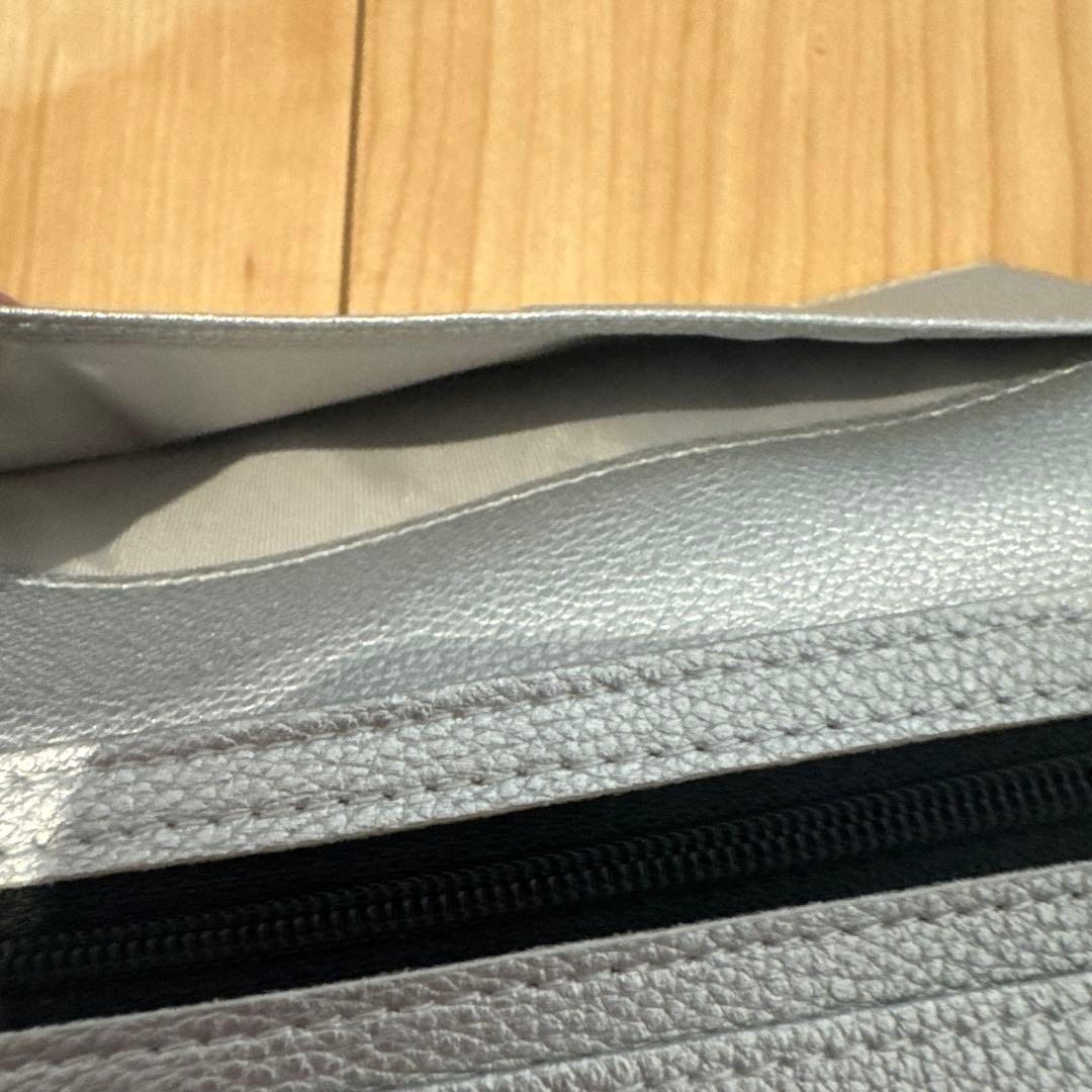 皇居　シルバー　限定 長財布 イエロー 金　黄色 　牛革　財布　風水　金運アップ