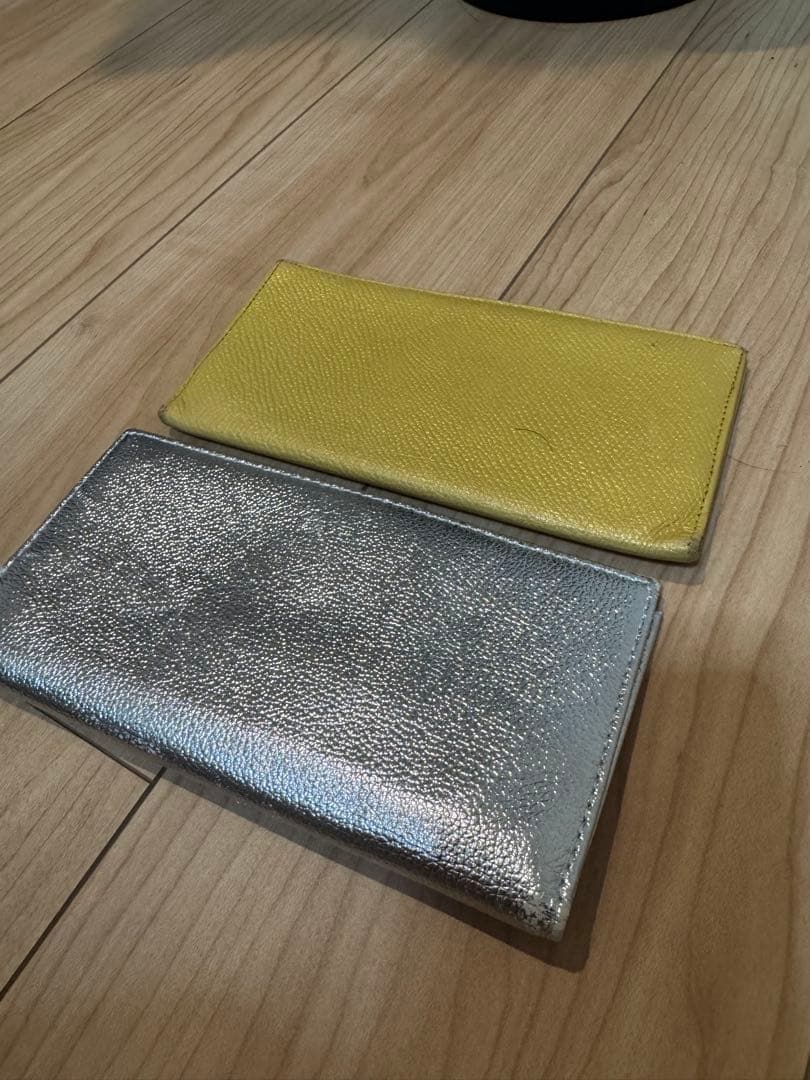 皇居　シルバー　限定 長財布 イエロー 金　黄色 　牛革　財布　風水　金運アップ