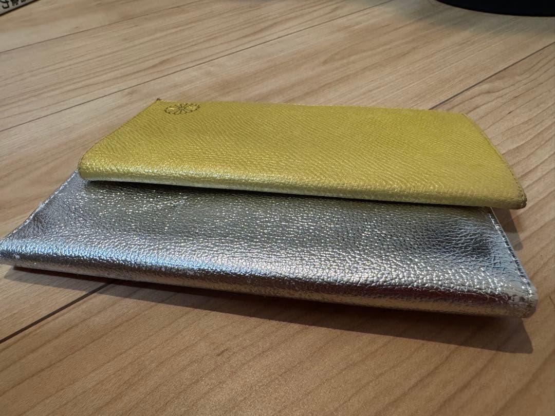 皇居　シルバー　限定 長財布 イエロー 金　黄色 　牛革　財布　風水　金運アップ