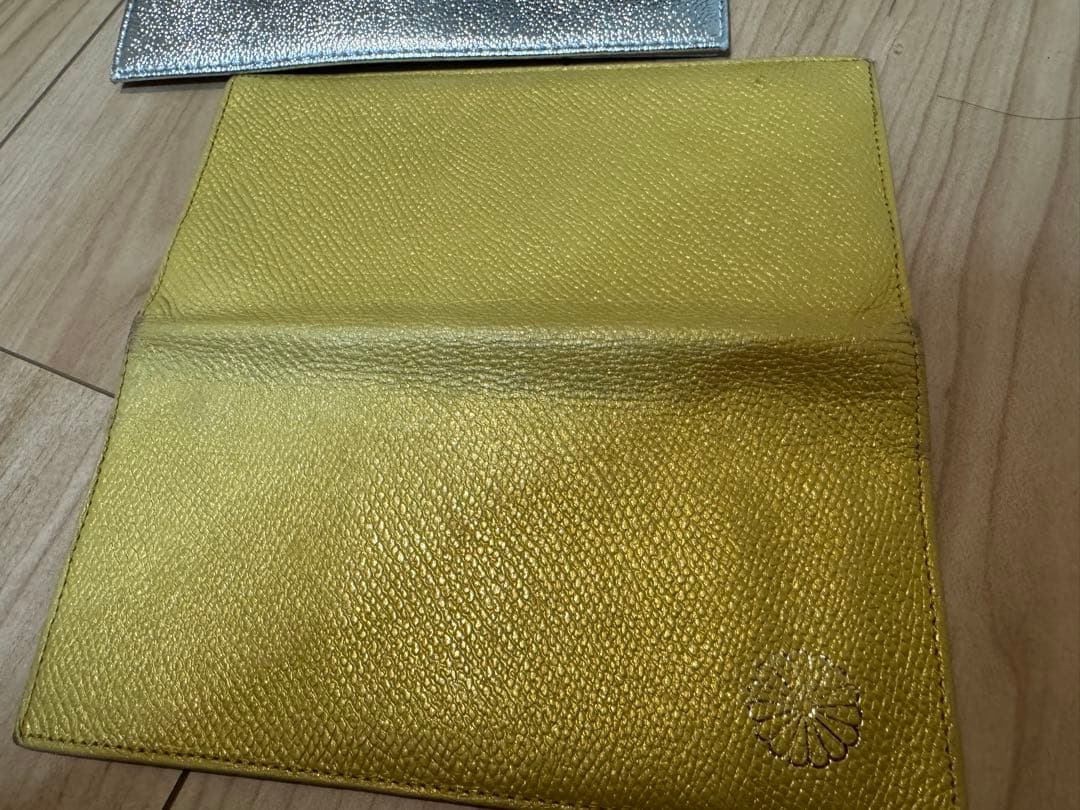 皇居　シルバー　限定 長財布 イエロー 金　黄色 　牛革　財布　風水　金運アップ