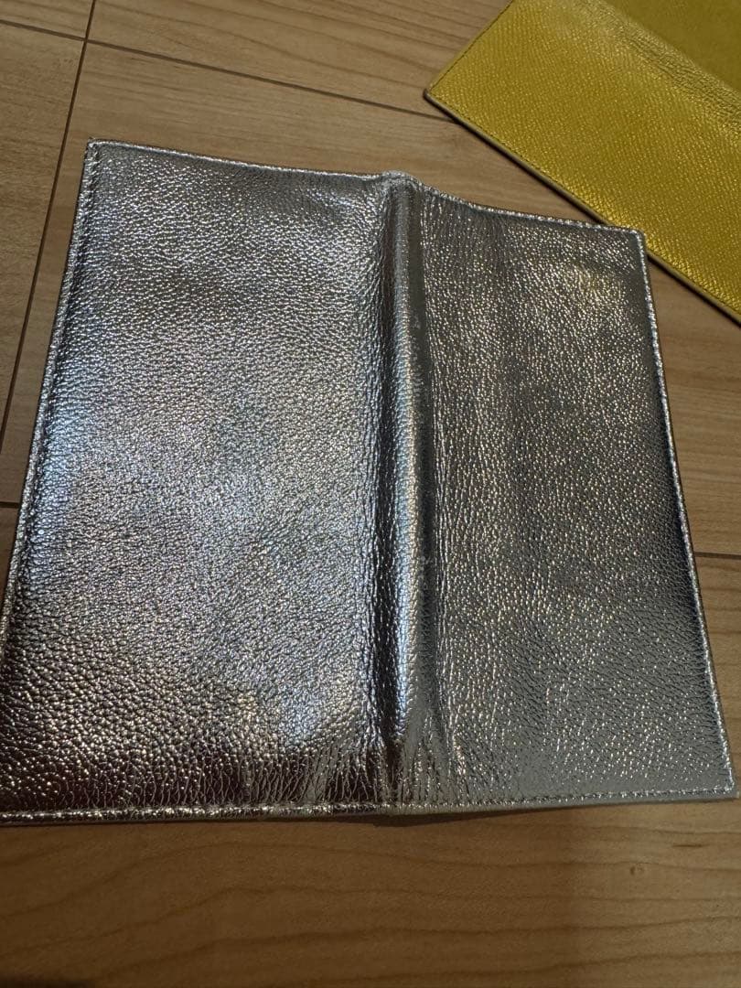 皇居　シルバー　限定 長財布 イエロー 金　黄色 　牛革　財布　風水　金運アップ