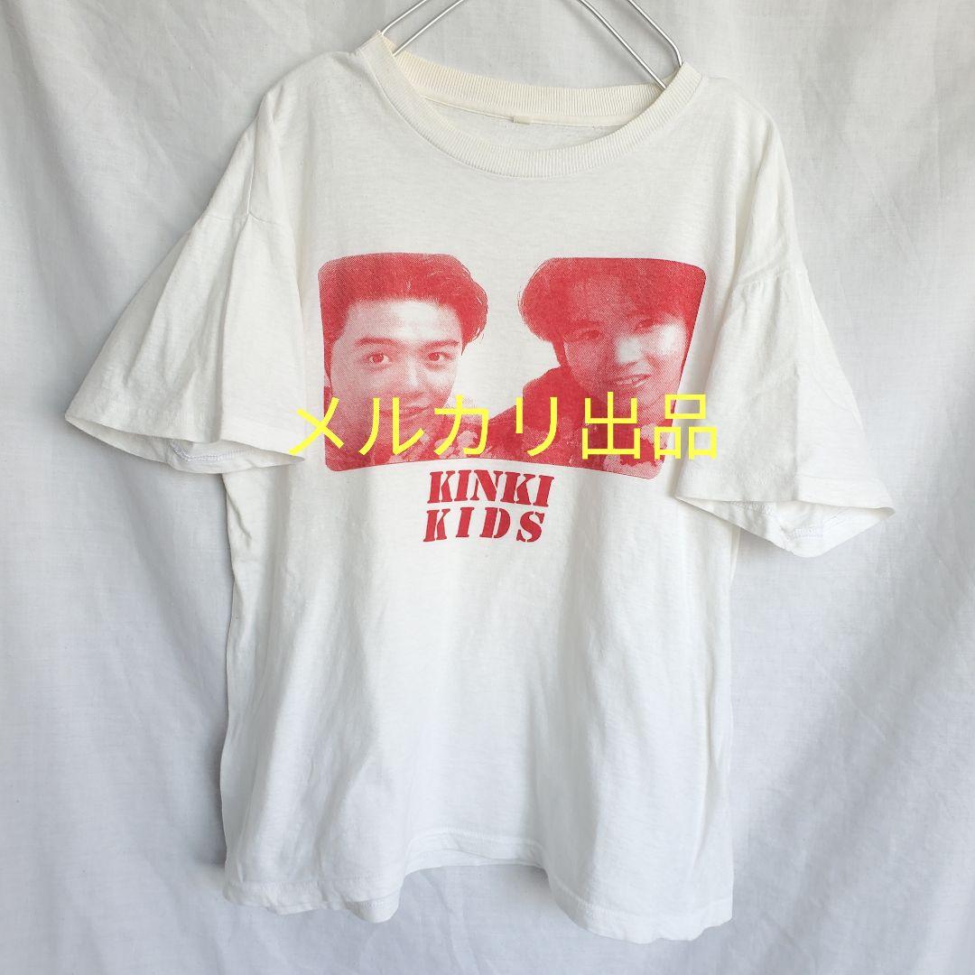 90's KinKi Kids 半袖 Tシャツ キンキキッズ ジャニーズ白赤