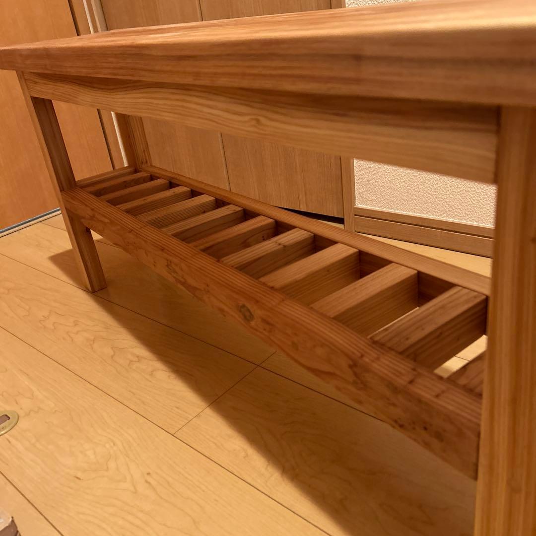 ハンドメイド　玄関ベンチ　ベンチ　飾り棚　サイドテーブル　木製家具