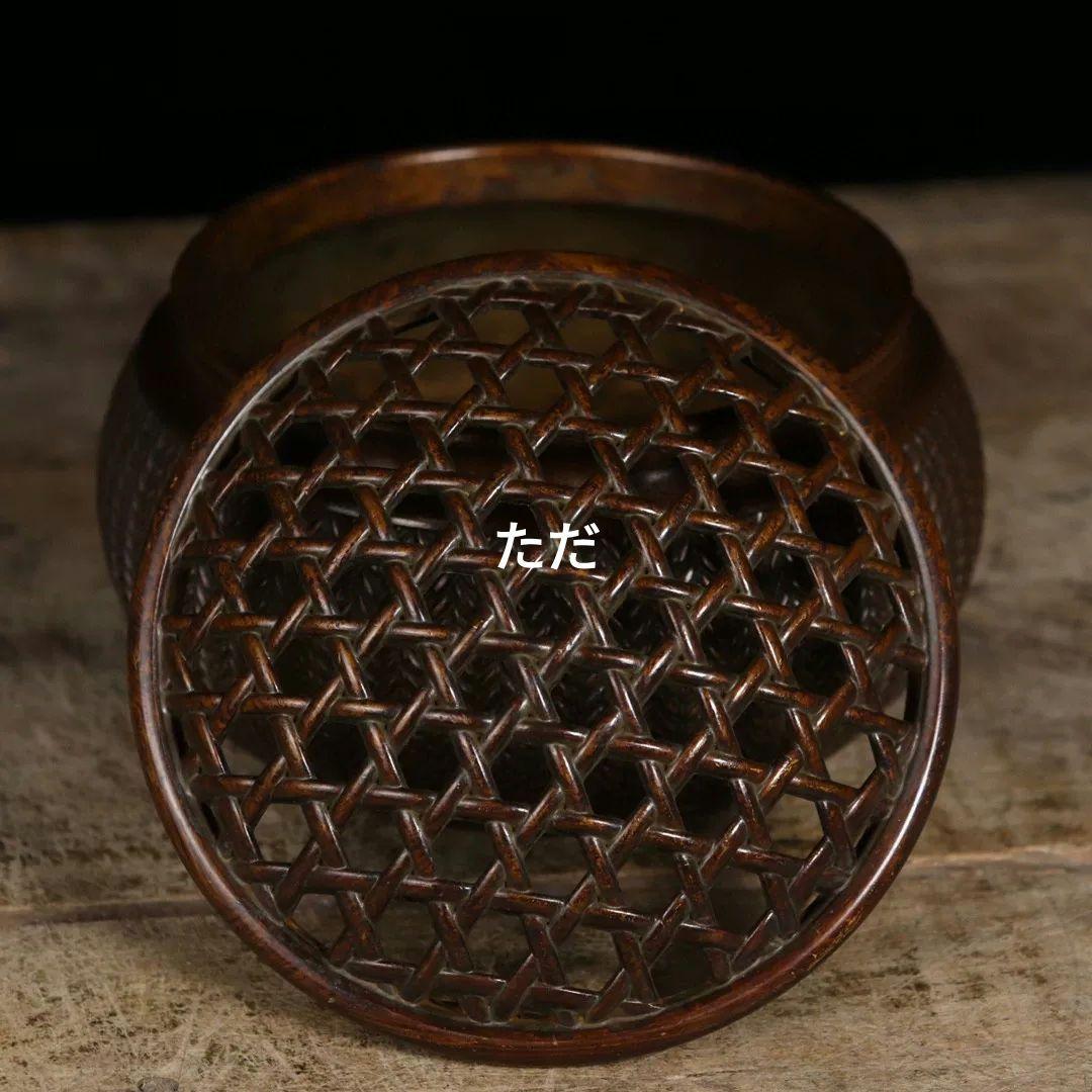 銅器 蘇工香炉 檀香炉 室内盤香炉 茶道具 香道具 工芸品 置物