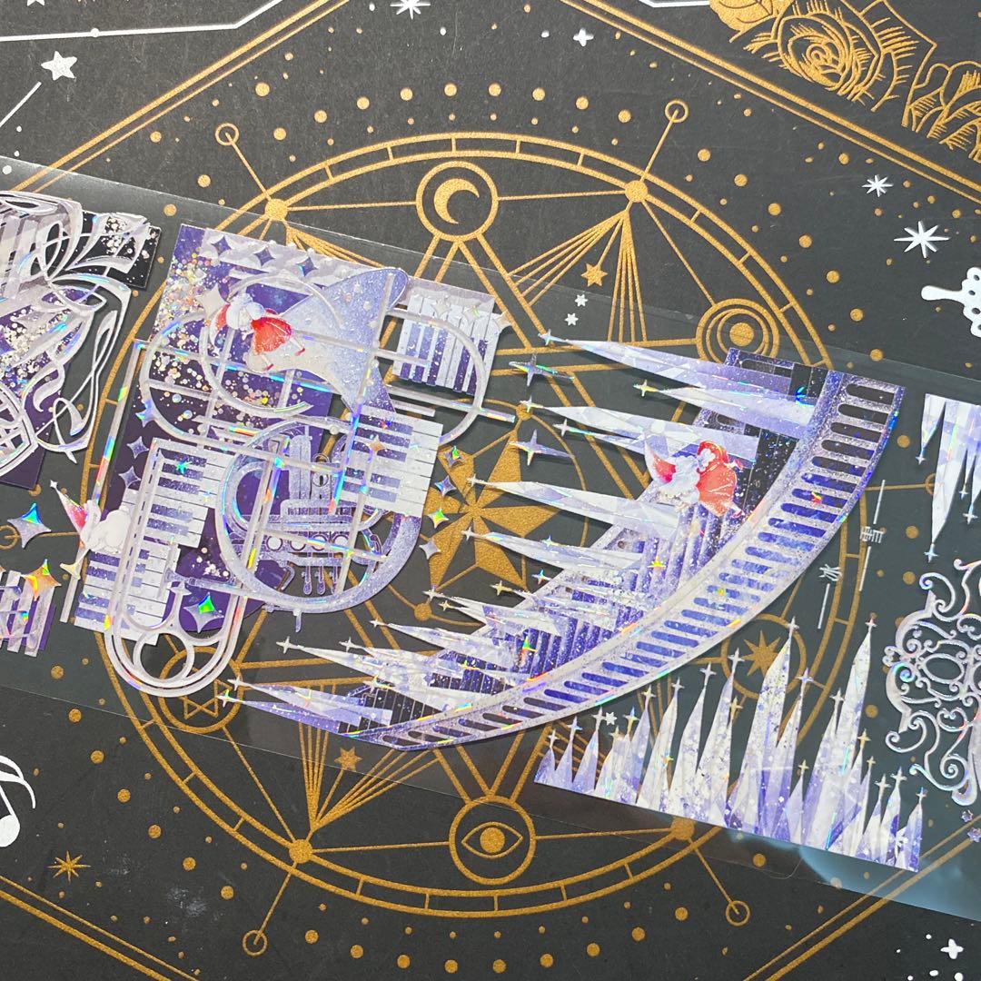 【9290】海外　マステ　中古巻　貝殻光マスキングテープ　装飾背景系　紫