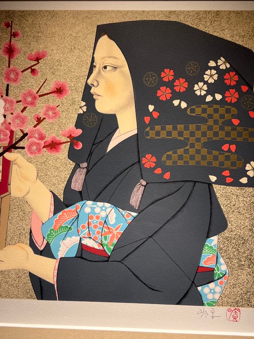 森田曠平【美人画】　【春夏秋冬-春】lithograph 99限定