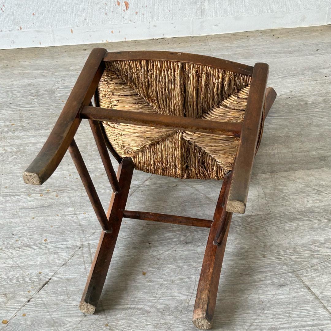 イギリス アンティーク 家具 藁編み チェア 1900年頃 椅子 587A