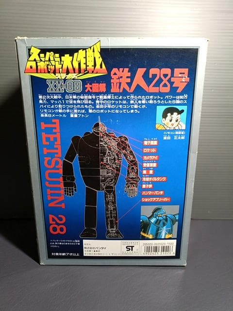 スーパーロボット大作戦シリーズ 鉄人28号 日本製ソフビ BANDAI 1990