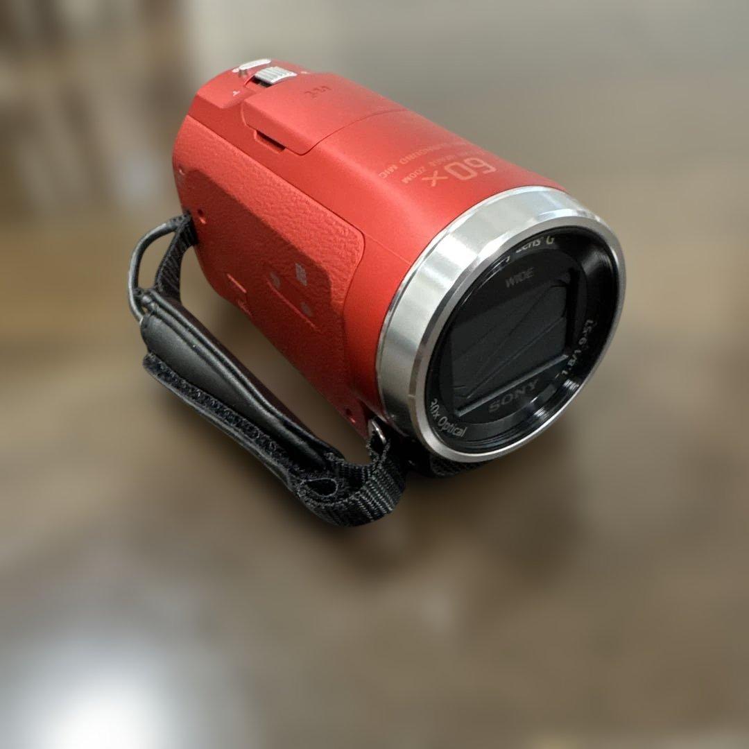 SONY HDR-CX680 ビデオカメラ レッド ハンディカム 動作確認済み