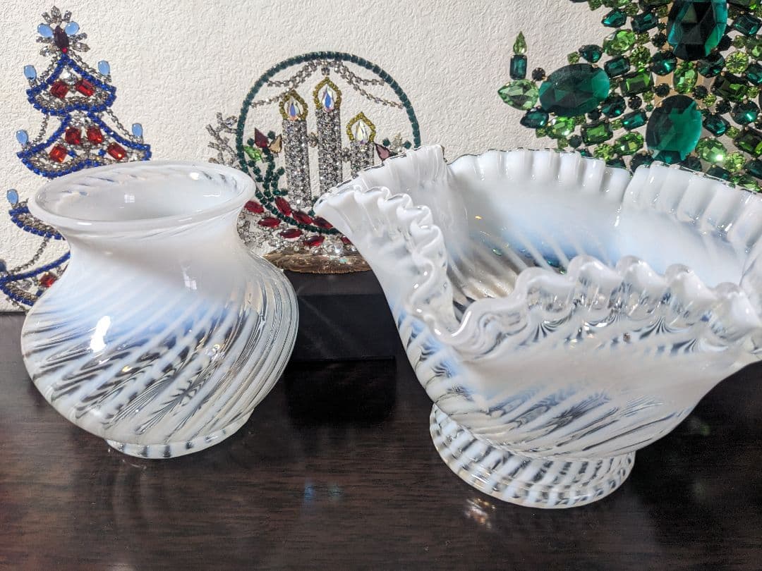 フェントン　スワール　フレンチオパルセント　フラワーベース　お値下げ中