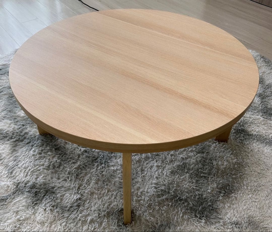 （美品）木製円形テーブル 80cmこたつ