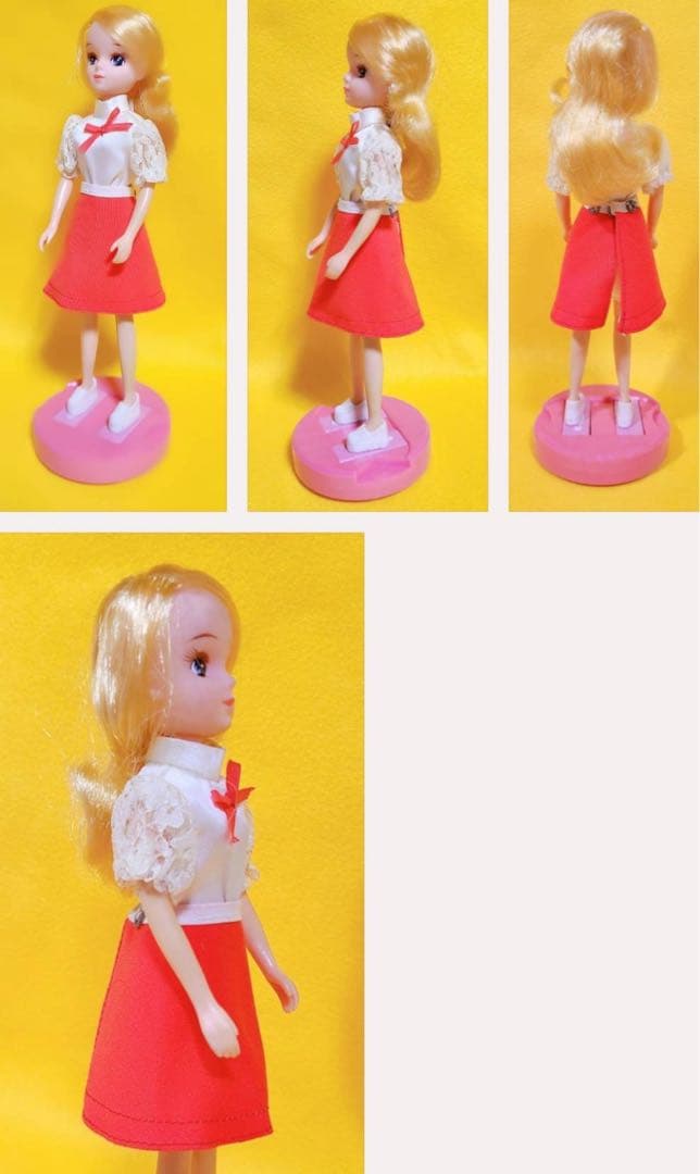 1974年製リカタレントのパットちゃん衣裳ブラウスドレスナース看護婦ワンピース